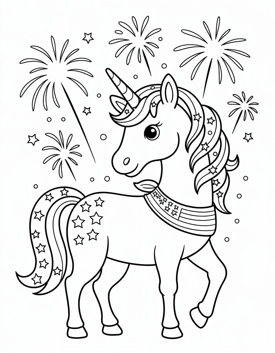 Fourth of July Unicorn